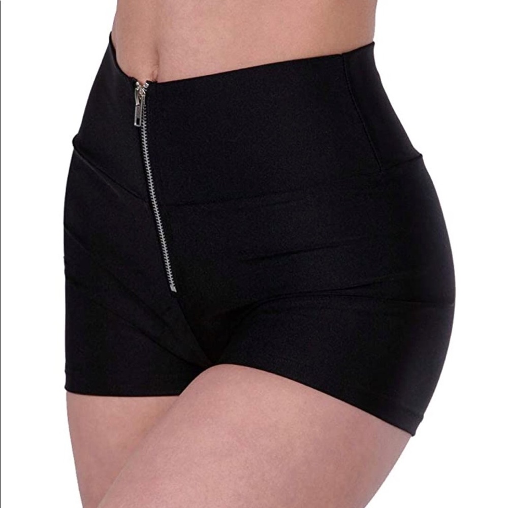 IHEARTRAVES BLACK HIGH WAISTED SHORTS